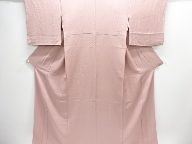 斜め縞模様織り出し色無地着物